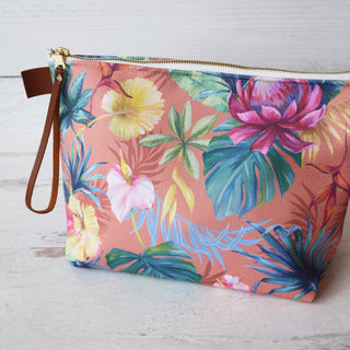 Orange Vintage Tropics Oversize Clutch